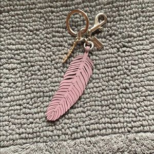 Coach feather bag charm/keychain